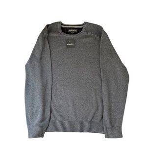 NWT Eddie Bauer Men's grey cotton crew sweater, XXL